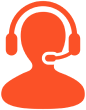 Customer service icon with headset